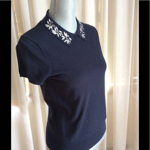 ANN TAYLOR navy top. Size S. - Picture 3 of 6